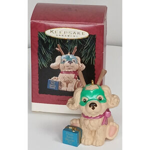 1994 Hallmark Ornament SECRET SANTA puppy